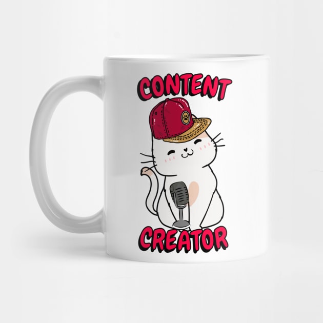 Cute white cat is a content creator by Pet Station